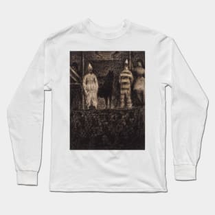 Sidewalk Show by Georges-Pierre Seurat Long Sleeve T-Shirt
